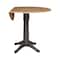 International Concepts Round Round 42 in. Top Dual Drop Leaf Counter Height Pedestal Dining Table in Hickory/Washed Coal K45-42DPT-27B-6B - alternate 2